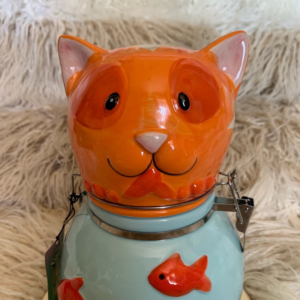 Cat Fish Bowl Hinged Jar - Picture 8 of 8